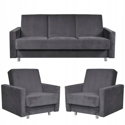 Alicja Lounge Set Sofa Armchairs Gray