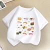 Sushi Print Kids T-shirt Summer Boys Girls Casual Fashion Funny Cute Comfortable Short Sleeve Tops Children Colorful Tee Shirts