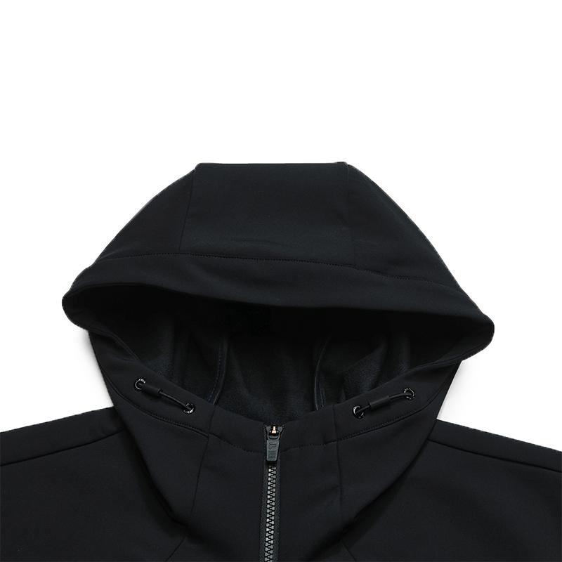 Fila Classic Minimalist Casual Commuter Sports Comfortable Hooded Woven Jacket Men Jacket Deep-Black A61M541709FBK