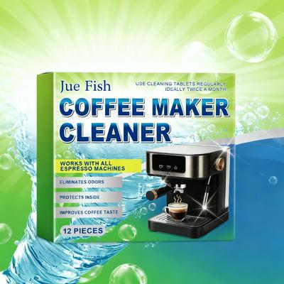 Coffee Machine Descaling Effervescent Sheets - Fast Stain/Dirt Cleaning, Filter Maintenance Tablets Home/Office