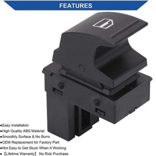 Power Window Control Switch Button for 03-15 VW Golf Caddy Rabbit EOS 7L6959855B