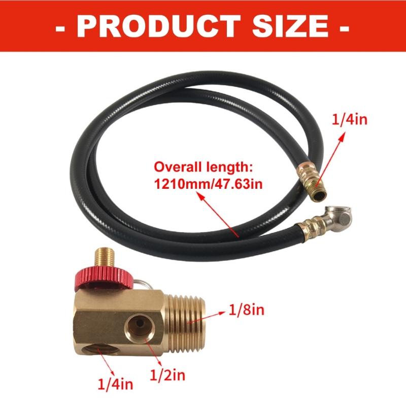 0-200PSI Pressure Gauge Air Tank Testing Kit With Brass Valves Leak Detector For Industrial Vehicle Maintenance