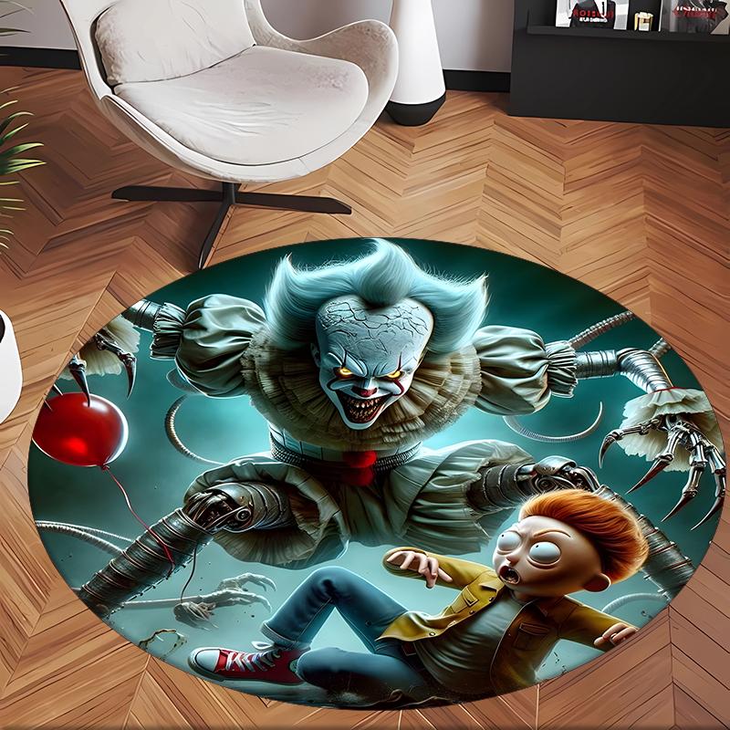 Pennywise (33) Round Office Rug Decorative Floor Rug for Office Bedroom Living Room and Home Space
