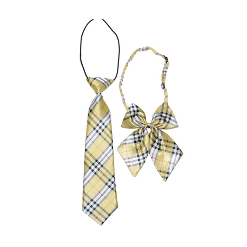 2 pezzi/set Cravatte Moda con Fiocco per Studenti Unisex Cravatta Senza Nodo Carino Accessori Uniforme Ragazza Ragazzo