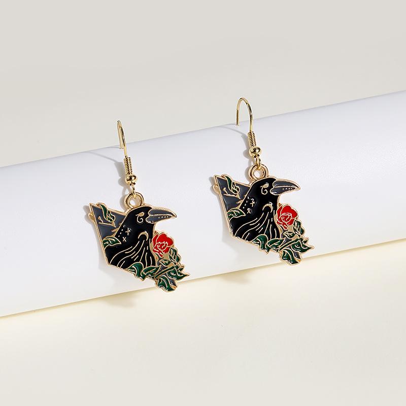 Fashion Cute Fox Koi Cat Rabbit Earrings for Women Girls Sweet Cartoon Enamel Painted Animal Earrings Jewelry Gift