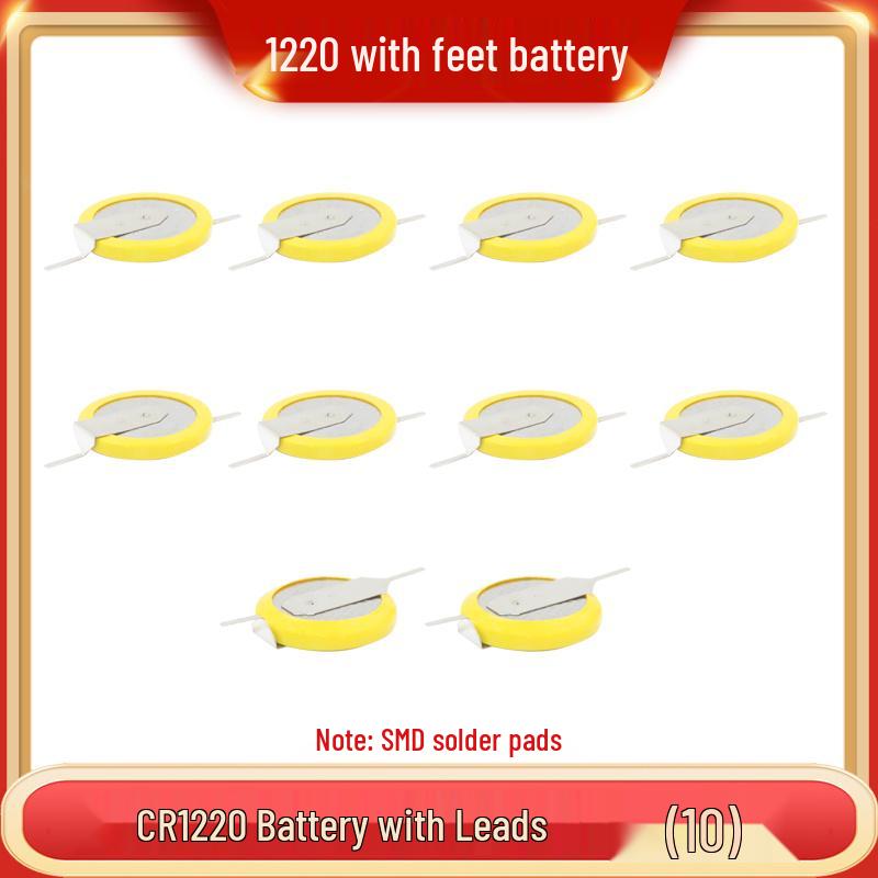 3V Coin Battery Holder for CR2032, CR1220, CR1632, CR2450 - Spring Contact SMD Connector