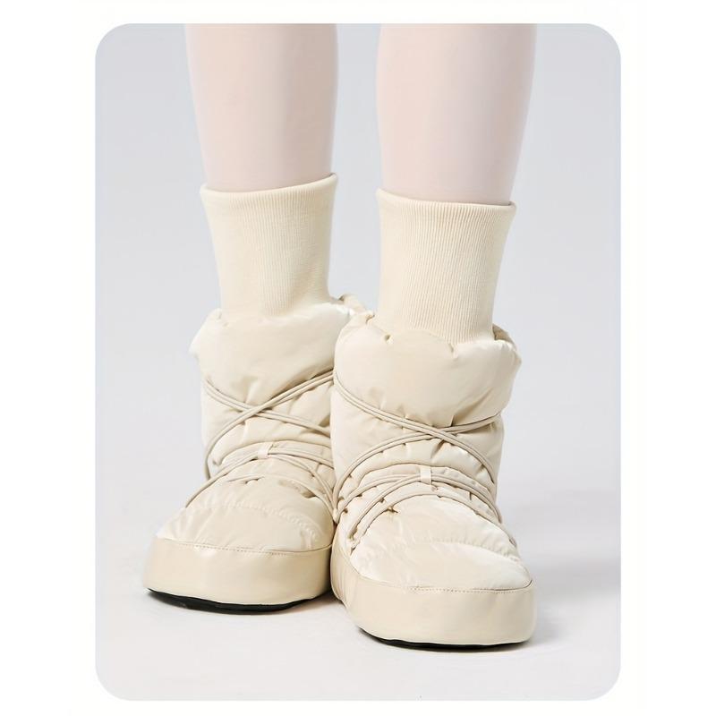 Voksne dansesko for trening Vintervarme Høye støvletter Fleecefôret Fortykkede Ytelsesdansesko Ballettsko