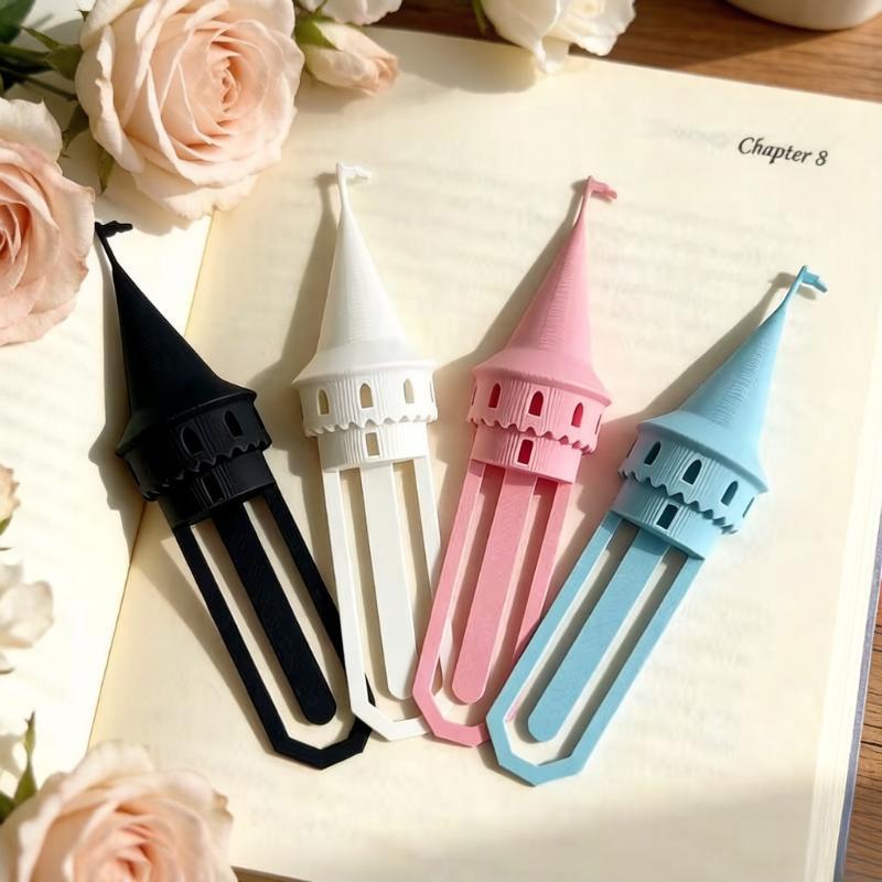 3D Printing Magic Castle Bookmarks Castle Shape Novelty Page Marker Handmade Fun Reading Stationery Reading Accessories