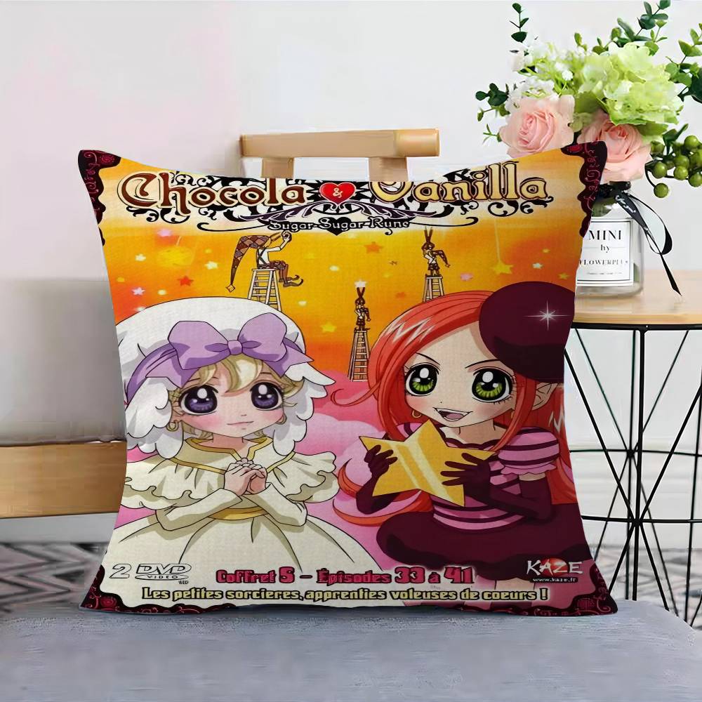 Anime Sugar Sugar Rune Personalized Picture Text Home Decorative Pillows Household Gifts 45X45Cm