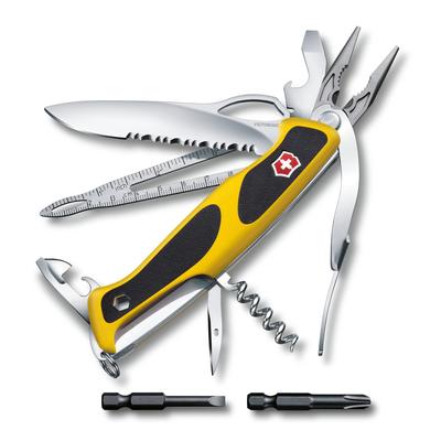 VICTORINOX Ranger Grip Boatman MW Multifunktionsmesser Outdoor Gebiss Schäkelschlüssel mit Marlspieker Swiss Made Multitool mit 22 Funktionen kompakt einfach