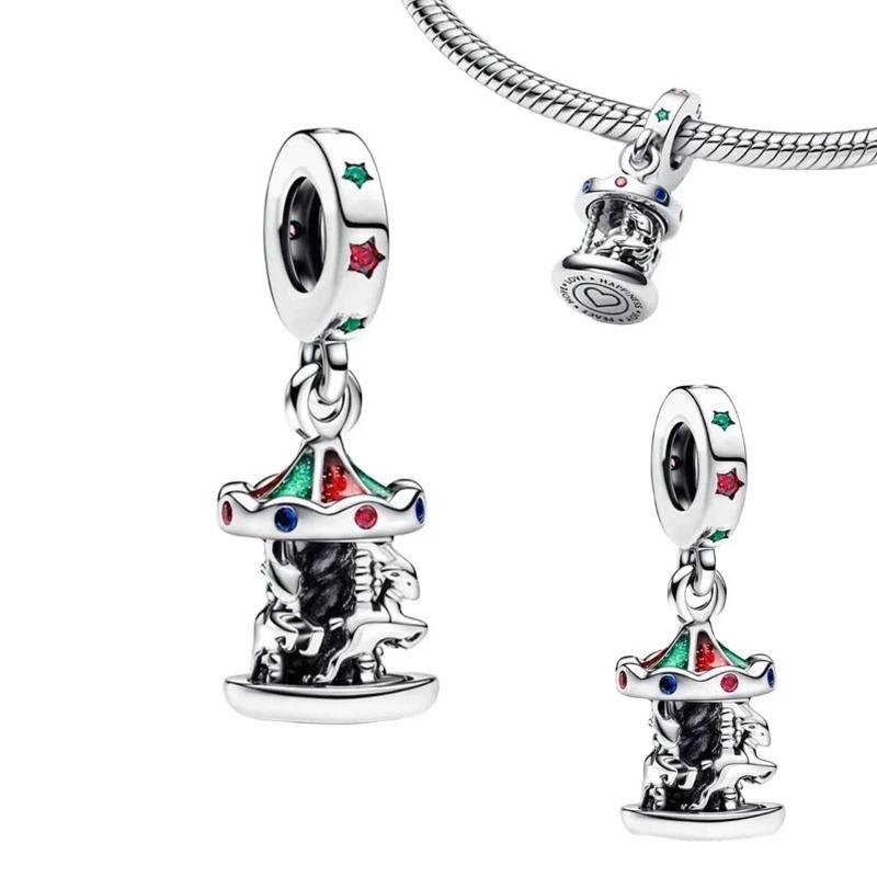 Fashion Airplane Travel Earth Charms Copper Planet Astronaut Earrings Beads Fit Original Bracelets Fine Diy Jewelry