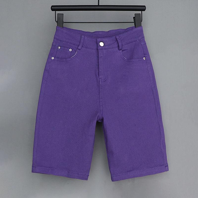Women's Korean Style High-Waisted Straight-Leg Denim Pants - Versatile, Casual, Stretch for Cycling and Everyday Wear