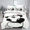 Fashion Cute Cartoon Panda Bedding Set Single Twin Full Queen King Size Bed Set Kids Bedroom Duvetcover Sets Bed Sheet Set