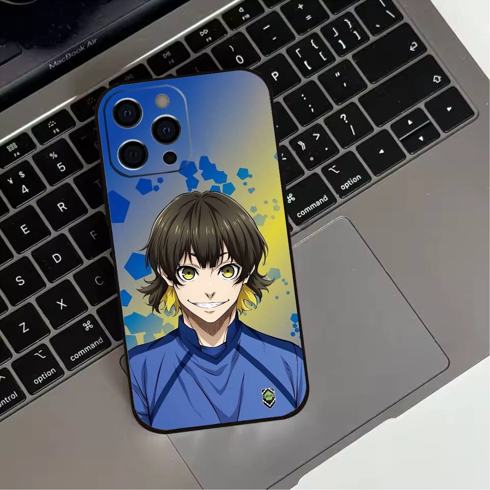 Blue Lock Anime Handyhülle Für iPhone 17,16,15,14,13,12,11 Plus,Pro Max,XS,Weiche Silikon Schwarze Hülle
