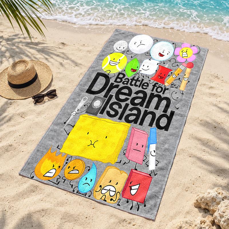 BFDI Characters Microfiber Beach Towel Quick Dry Sand Free Lightweight Beach Towels for Travel Swimming Camping