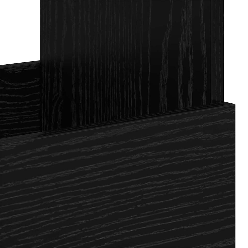 Magazine Shelf Black Oak Look 68.5 x 30 x 45 cm