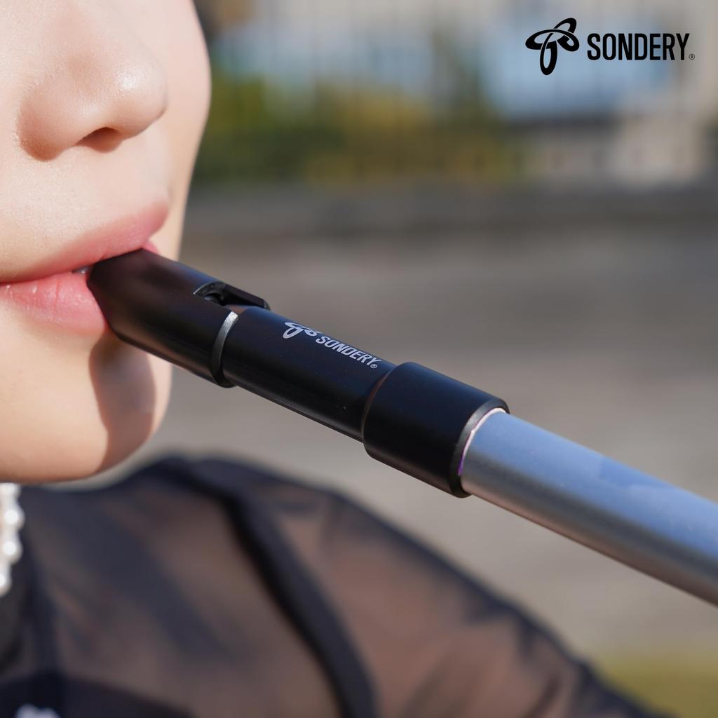 Sondery Tin Whistle C och D-tonarter Aluminiumlegeringsrör Silverfärg