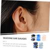 Beavorty 10 Pcs Silicone Ear Gauges Flexible Ear Tunnels Soft Expanders Lightweight Comfortable for Women Men Daily & Party