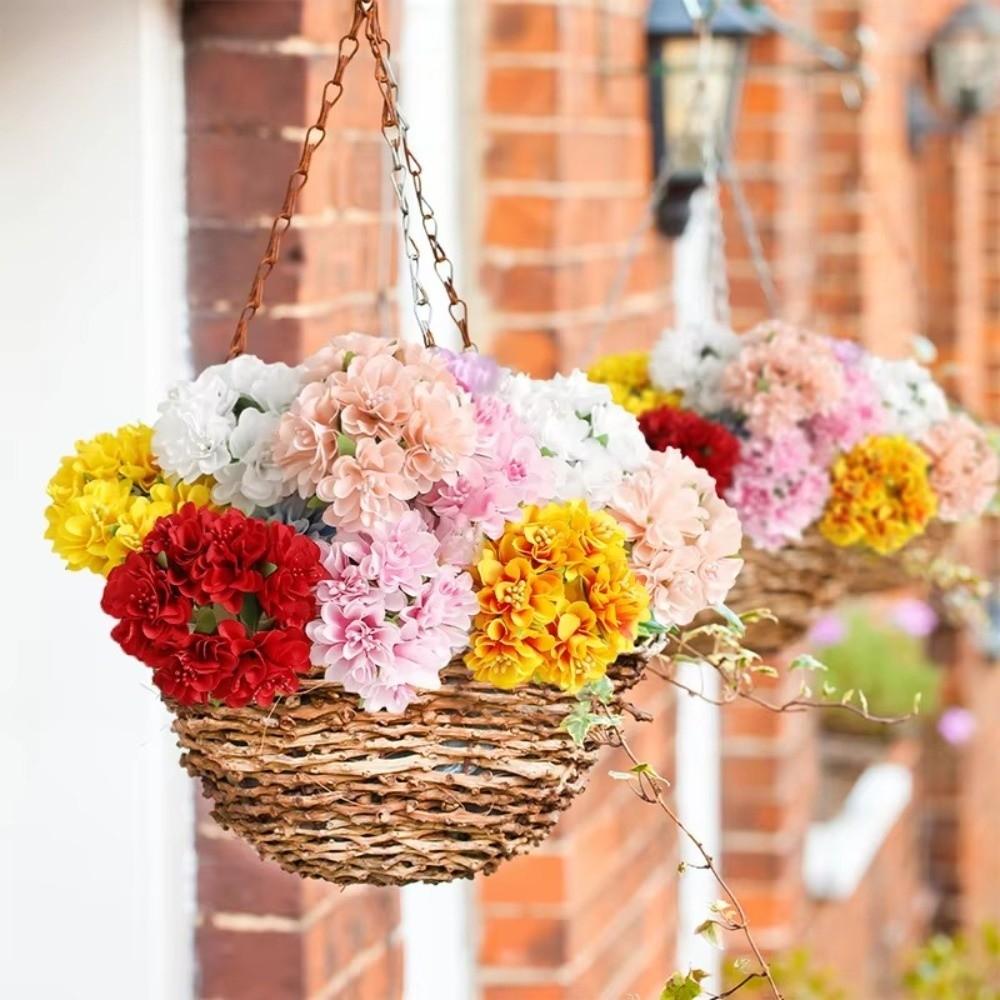 6 Heads Artificial Carnation Bouquet Small Bundle Silk Simulation Flowers Realistic DIY Floral Materials Flower Bouquet