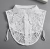 Girls Hollow Out Lace Shirt Detachable Fake Collar Shirt Lapel Blouse Top Adjustable Women Clothes Ladies False Collar Decor
