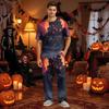 Men's Short Sleeve Pajama Set with Button Fly and Elastic Drawstring Waist - and Sleepwear
