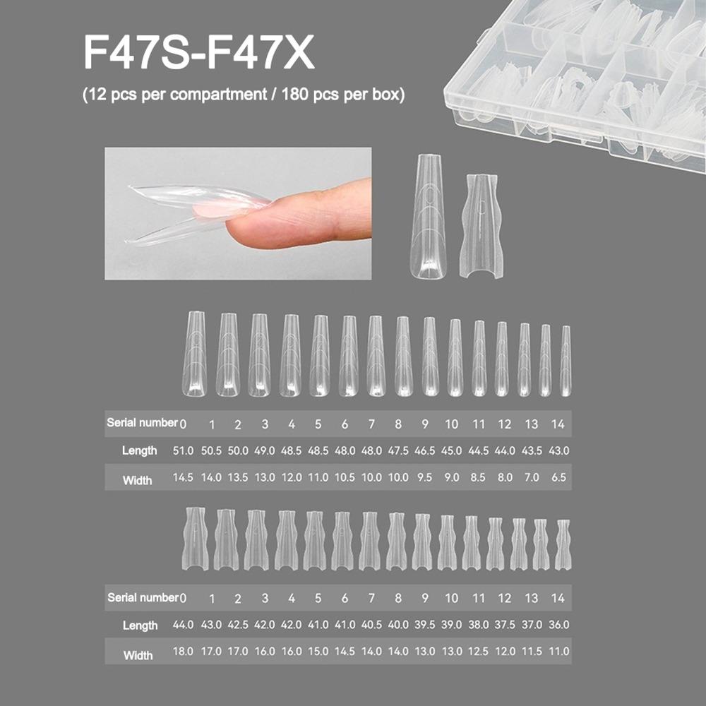 Ultradünne doppelseitige künstliche Nägel Sargform Nagelspitzen für den professionellen Gebrauch in Nagelstudios