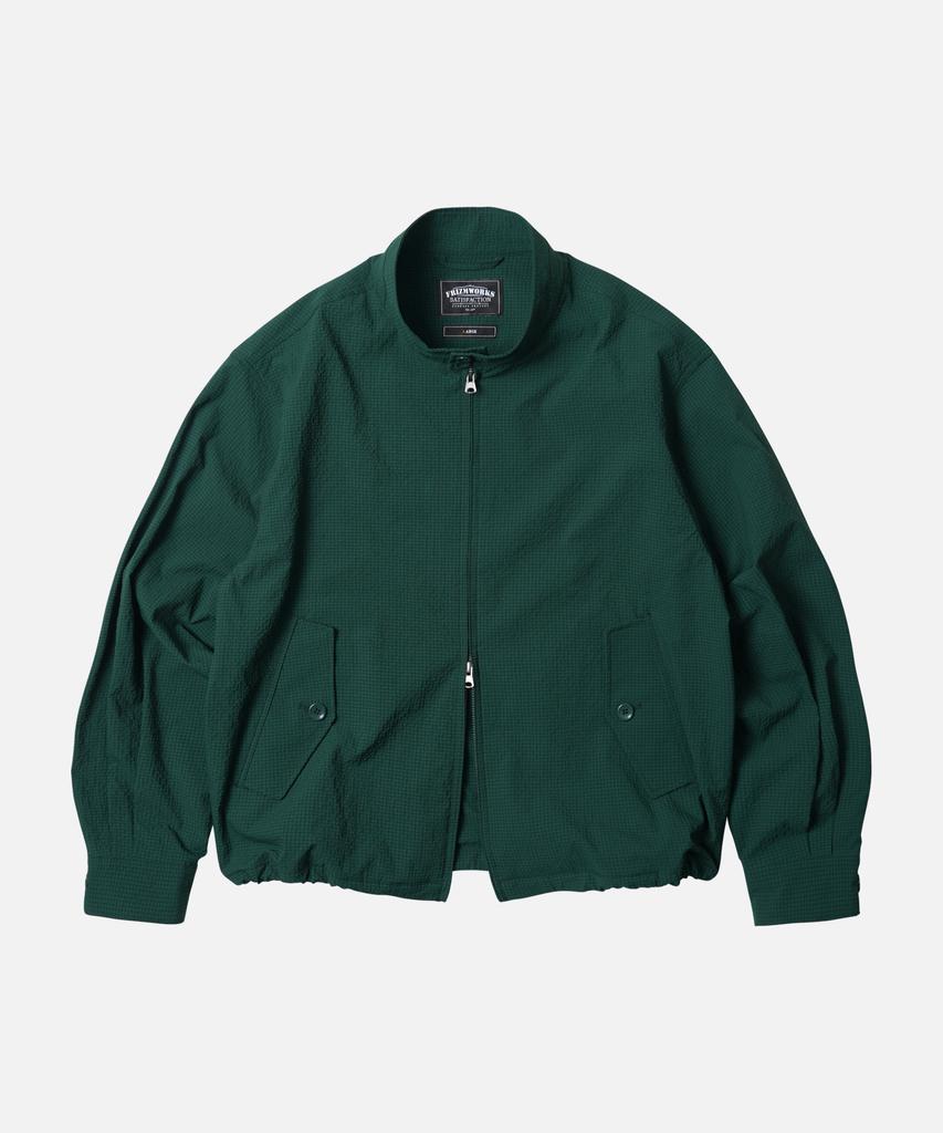 Frizmworks Seersucker Buddy Harrington Jacket _ Dark Green