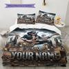 Name Custom Motörhead Pattern Bedding Set Quilt Cover Pillowcase Home Decor Gift (1 * Duvet Cover + 2 * Pillowcase, Without Core)
