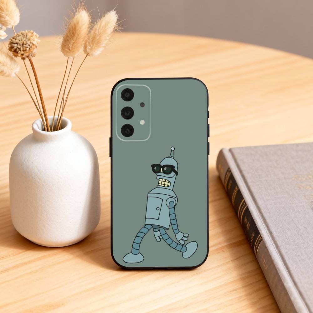 Futurama Funny Bender   Phone Case For Samsung S25,24,23,22,30,21,10,9,Ultra,Plus,Lite,FE,4,5 G Soft Black Case