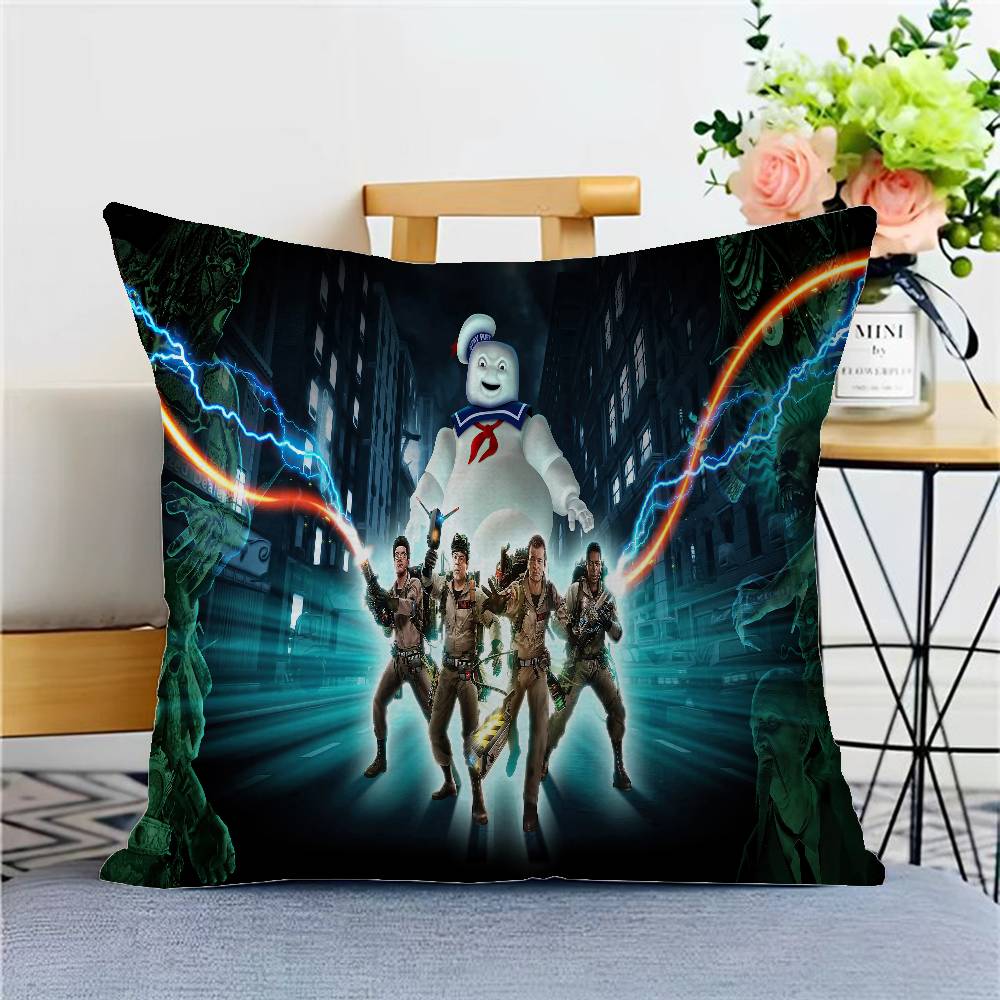

G-Ghostbusters Black Cell Anime Office Cushion Pillowcase Car Cushion Cover45X45CM Lumbar Pillowcase Sofa Pillowcover 12x12Inch