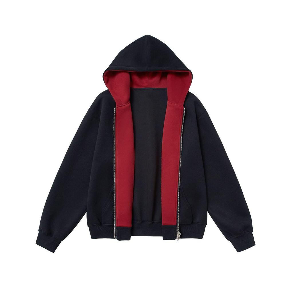 Unisex Color Block Zipper Cardigan Hoodie - Trendy Casual Autumn/Winter Jacket
