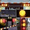 Ygmylandbb LED Truck Tail Lamp Trailer Tail Light 24V Turn Signal Universal Round