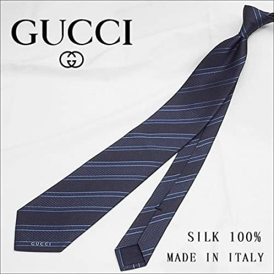 Gucci ALISE 8cm Navy Men's Tie, AA30F, Wide,