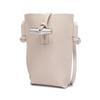 Longchamp Le Roseau 2023 Solid Color Bamboo Buckle Closure Leather Shoulder Crossbody Phone Bag Women bags Beige 34180HPN555