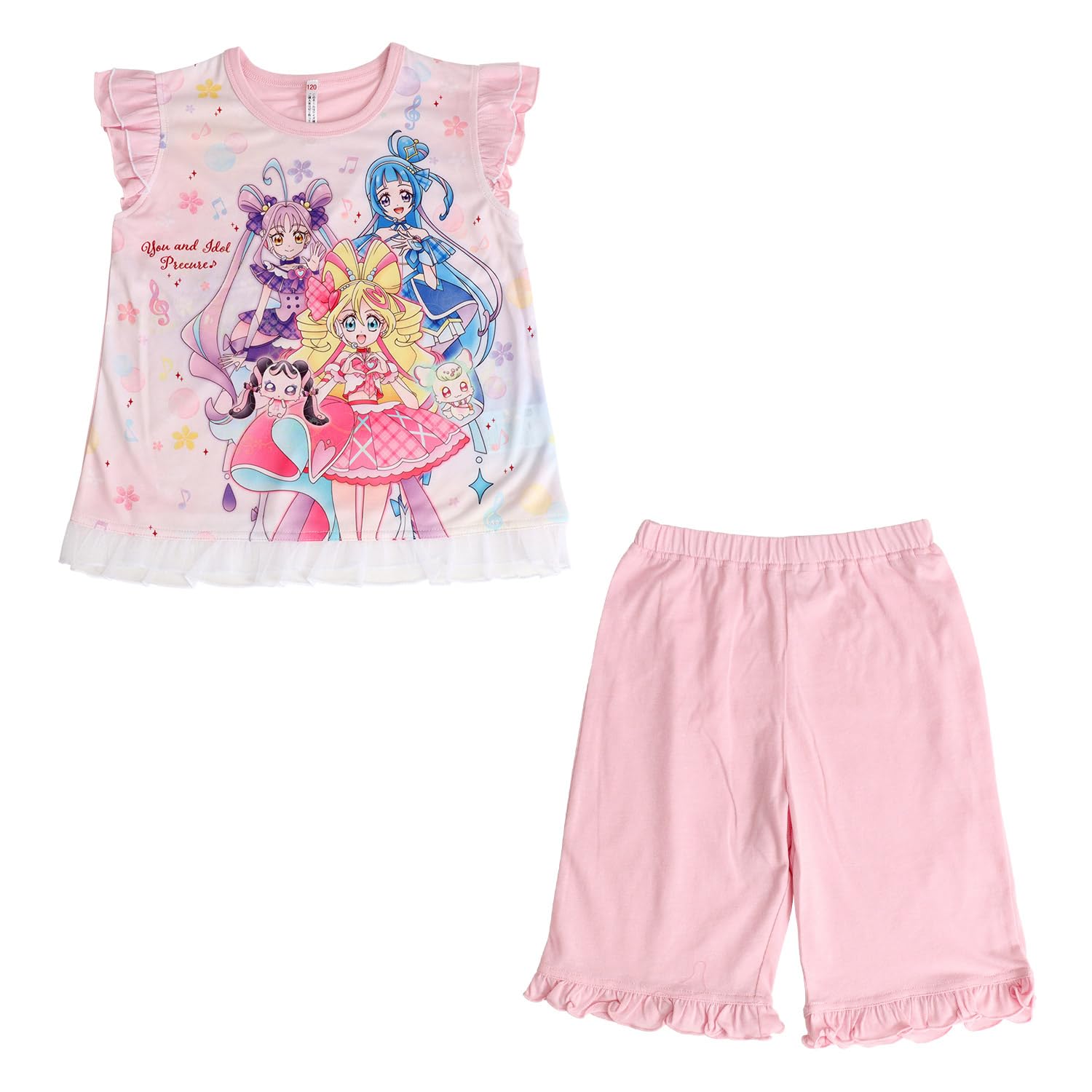 

Pajama set Bandai Kimi to Idol Glowing pajamas B pattern Girls 572 Pink [Airin] PreCure Courage! (100cm/110cm/120cm/130cm) (Pink/Rose)