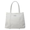 New solid color simple large capacity shoulder tote bag trendy leisure commuter bag female new student