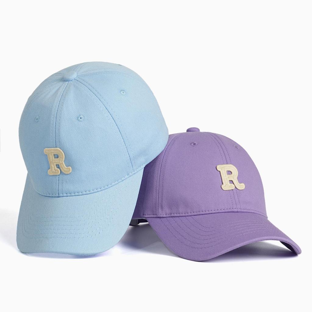 Korean Style Women's Duckbill Sun Visor: Fashionable, Versatile, Small Face Curved Brim with 'R' Letter Design.