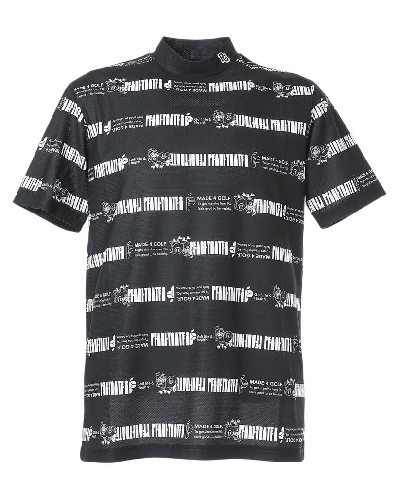 PEARLY GATES Short Sleeve High Neck Shirt Golf Navy Size 4 Men's (Stretch, Moisture-Wicking, Quick-Drying) / / 053-5167505 121_Dark Base, [M]