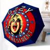 Ozzy Osbourne Automatic Open/Close Umbrella Compact Travel Umbrella, 8 Rib Heavy Duty Construction, Ideal Gift, 155