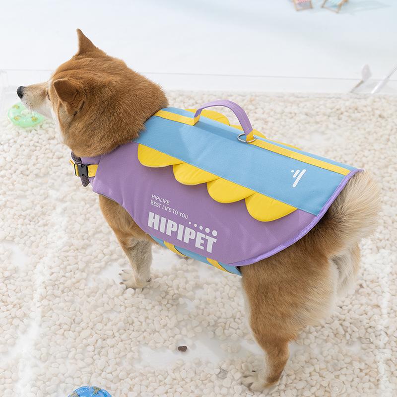 

Summer dog life jacket buoyancy suit pet supplies golden retriever large dog swimming life jacket manufacturer XXL recommends 55-40kg