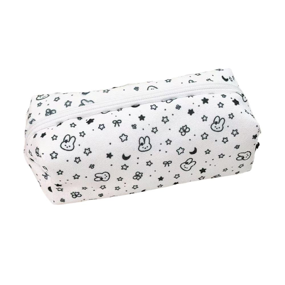 Cartoon Bunny Pencil Case Star Moon Pattern Pencil Pouch Zipper Pencil Case Student Stationery Style 1