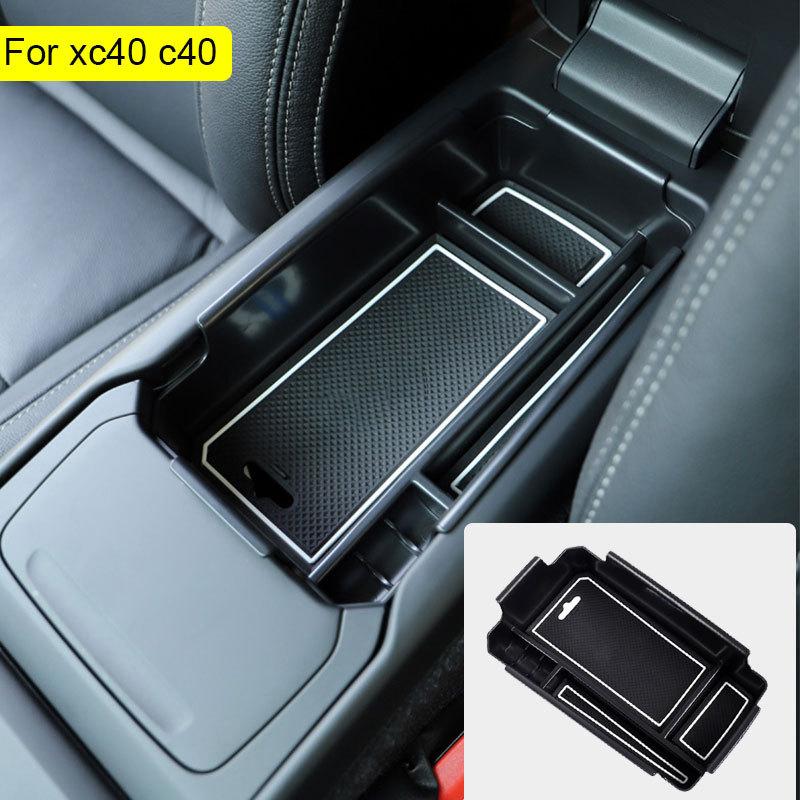 For Volvo XC40 C40      2024 Center Console Organizer Accessories Armrest ert Secondary Storage Box