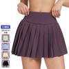 Womens Seamless Layered Pleated Skort Running Yoga Tennis Fitness Sportswear