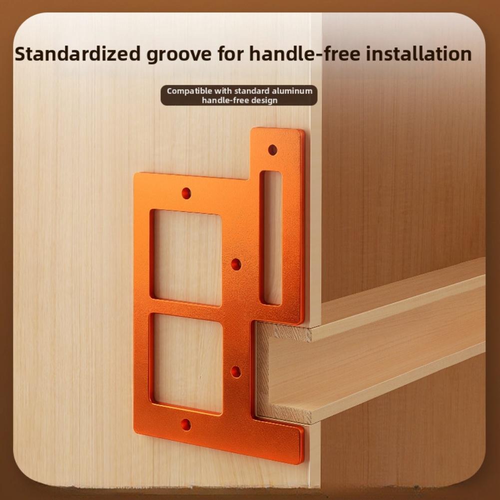 For 86 Switches Grooving Template Slotting Jig Orange Precision Grooving Stable Positioning Handle Locking Hole
