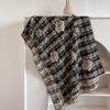 Temperament Double-sided rose imitation cashmere scarf Good quality Summer office lunch break Air conditioner shawl