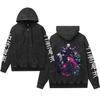 Unisex Vintage Jujutsu Kaisen Hooded Zip-Up Sweatshirt