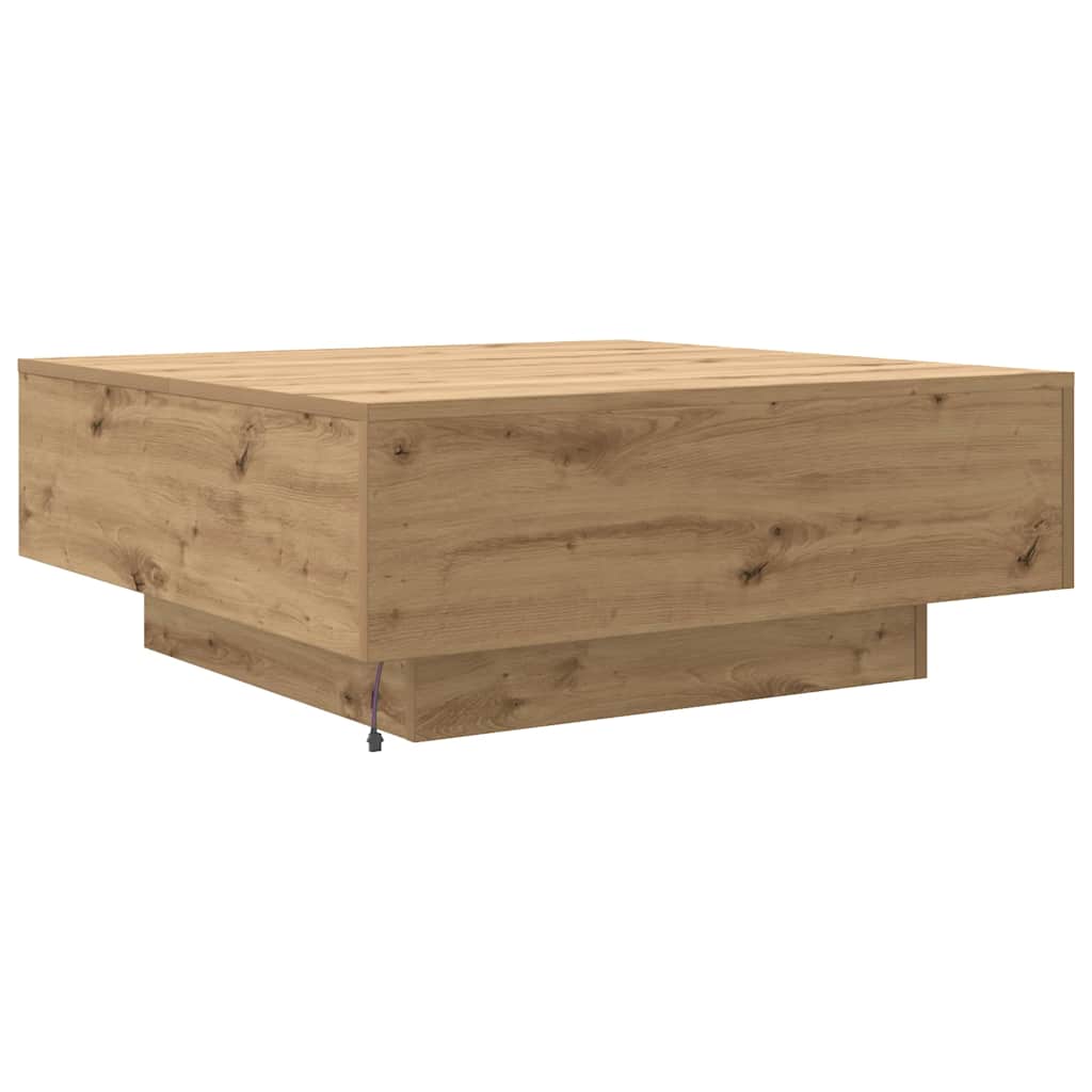 Artisan Oak Coffee Table 80 X 80 X 31 Cm Engineered Wood