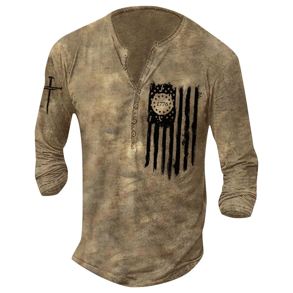 Men'S Shirt T-Shirt Casual Wear Long-Sleeve Printing Fashion Design Comfortable