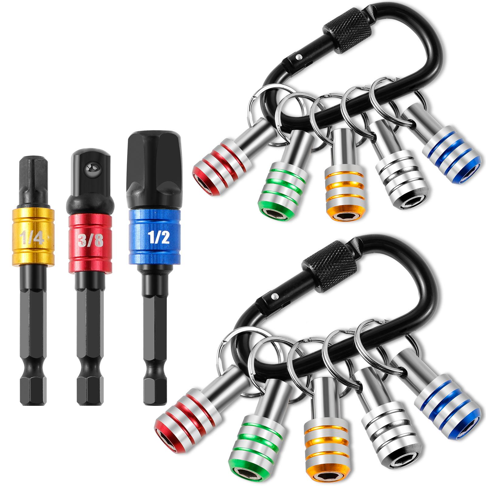 

Новый 11 шт. Держатель бит для отвертки с шестигранным хвостовиком 1/4 дюйма, Портативный удлинитель, Брелок, Адаптер для винтов, Металлический удлинитель для сверла