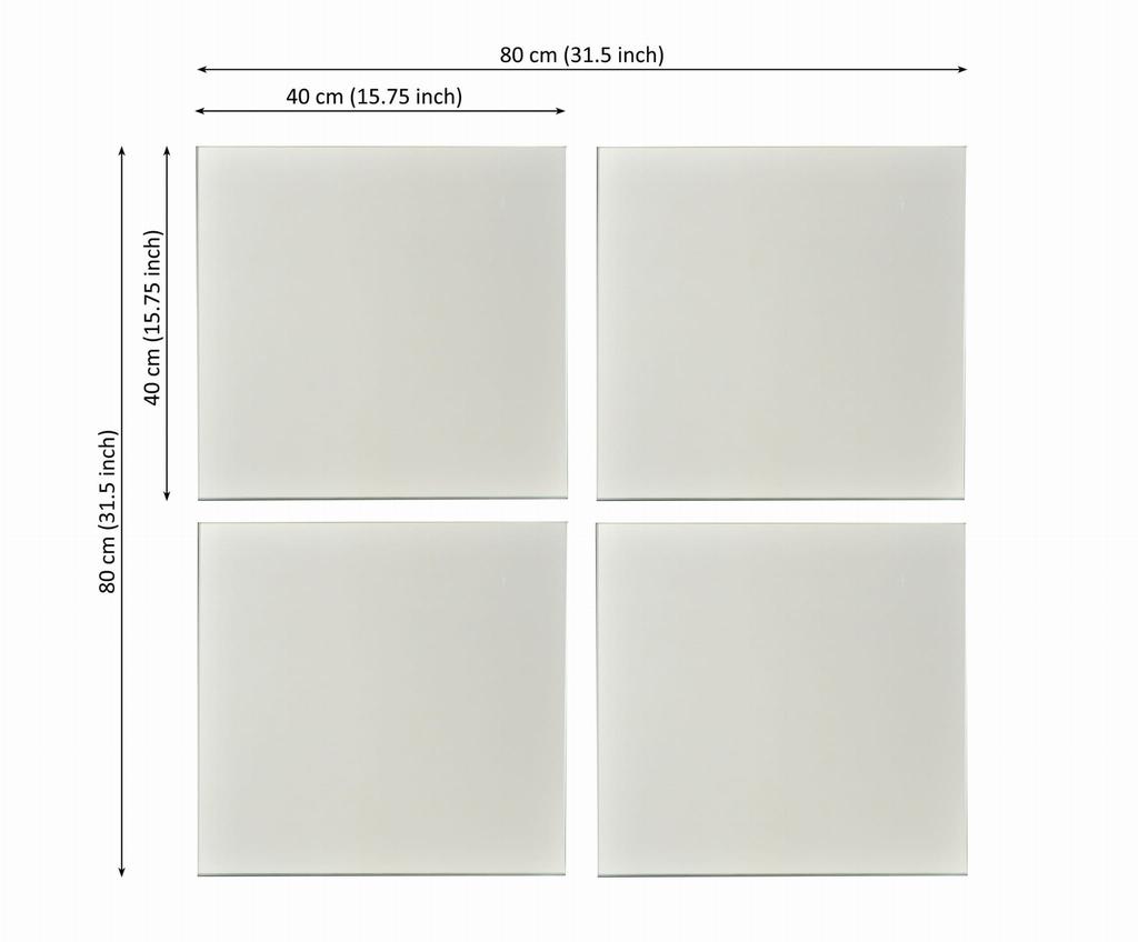 Lusterka Do Przyklejenia Kwadratowe Zestaw 40X40 Cm Szt. 4 0.8 M2 Bd Art